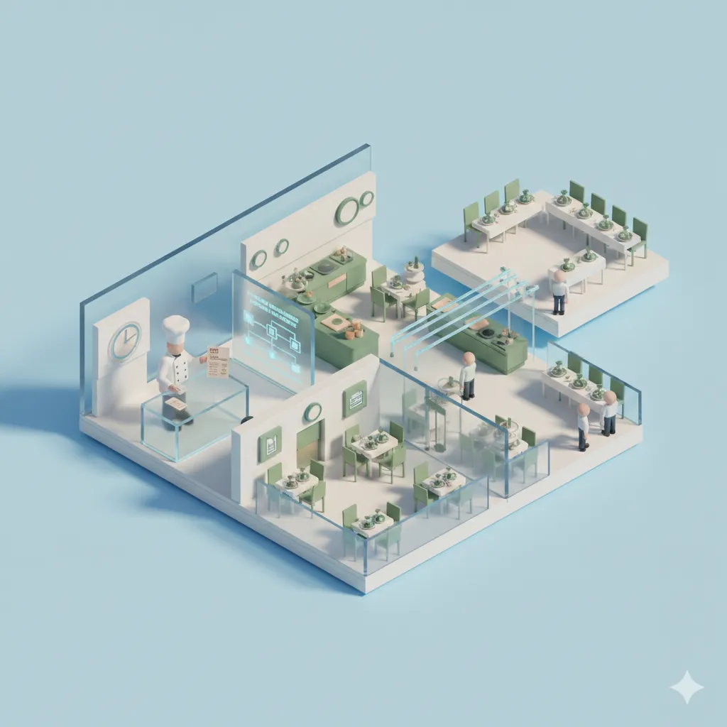 Gestión en restauración y diseño en proceso de servicio